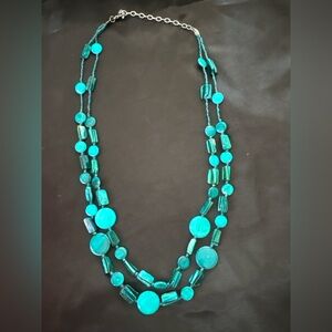 Elegant Turquoise Colored Beaded Necklace